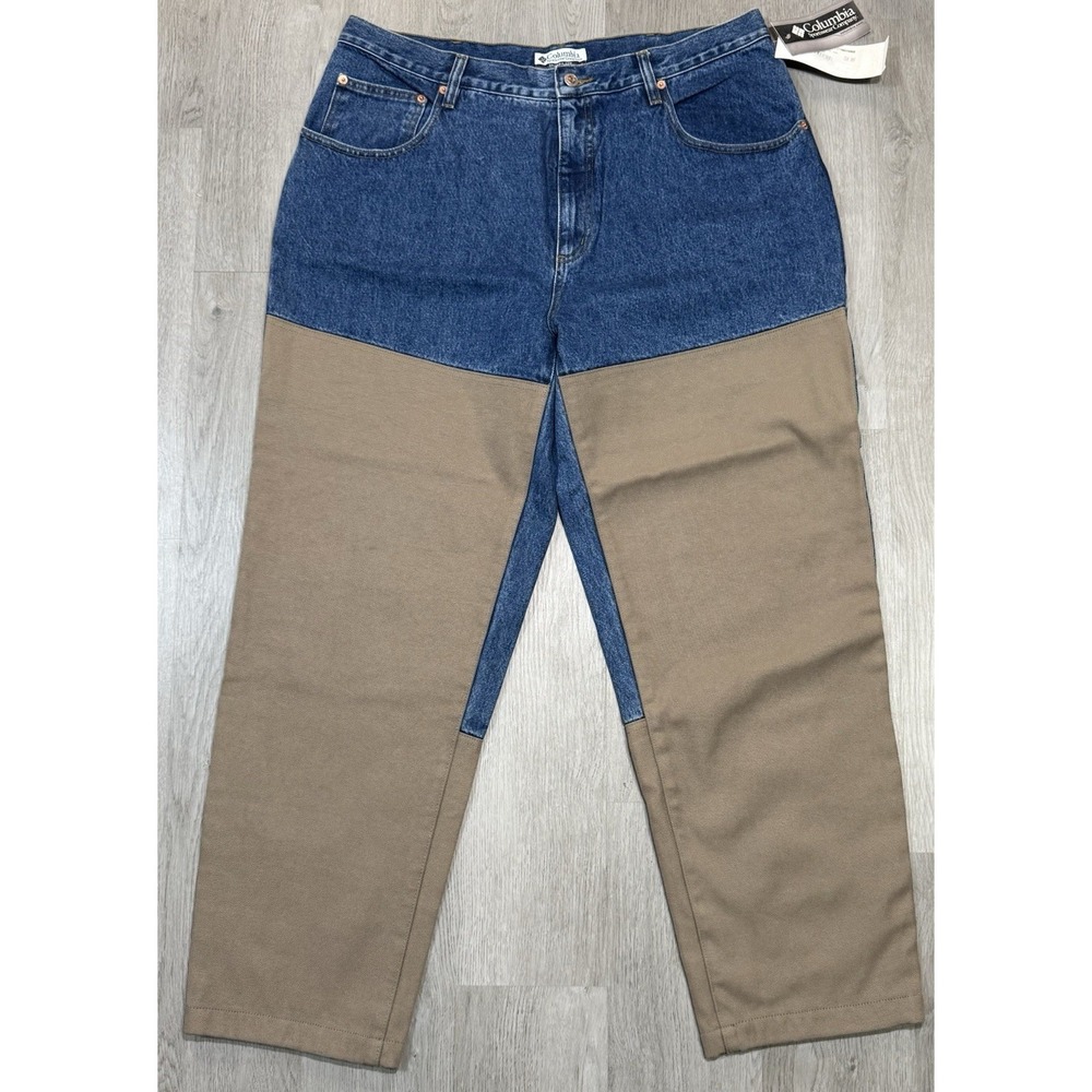 Columbia Brush Guard Upland Denim Pants Men Size 38x30 Washed Indigo Hunting NWT
